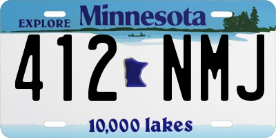 MN license plate 412NMJ