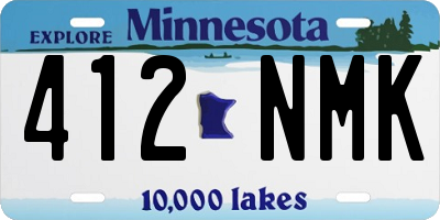 MN license plate 412NMK