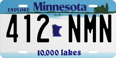 MN license plate 412NMN