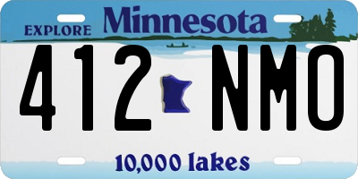 MN license plate 412NMO