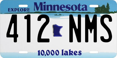 MN license plate 412NMS