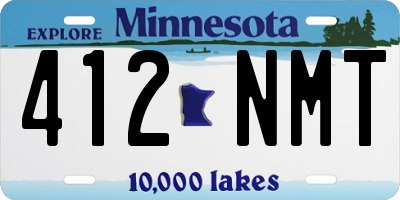MN license plate 412NMT