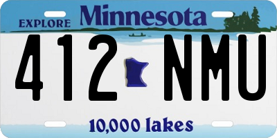 MN license plate 412NMU