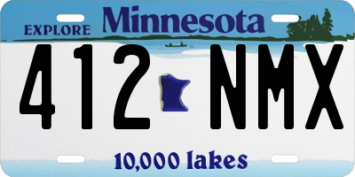 MN license plate 412NMX