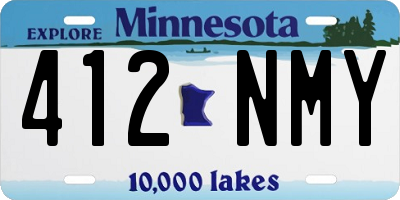 MN license plate 412NMY