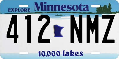 MN license plate 412NMZ