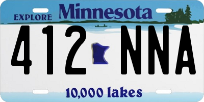 MN license plate 412NNA