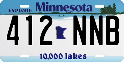MN license plate 412NNB