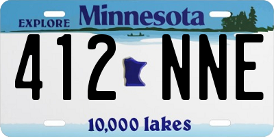 MN license plate 412NNE