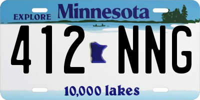 MN license plate 412NNG