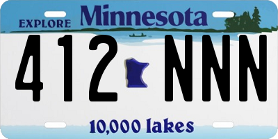 MN license plate 412NNN