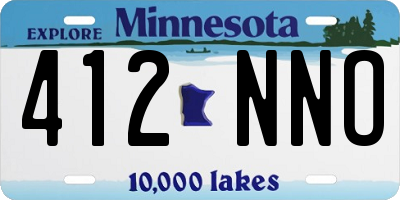 MN license plate 412NNO