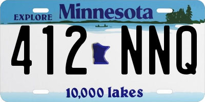 MN license plate 412NNQ