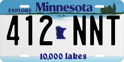 MN license plate 412NNT