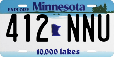 MN license plate 412NNU