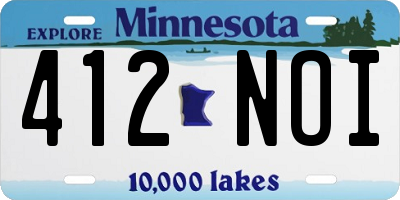 MN license plate 412NOI