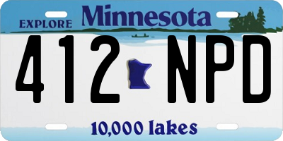 MN license plate 412NPD