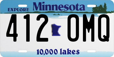 MN license plate 412OMQ
