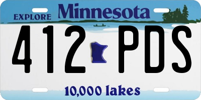 MN license plate 412PDS