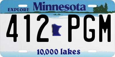MN license plate 412PGM