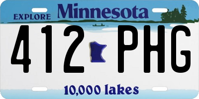 MN license plate 412PHG