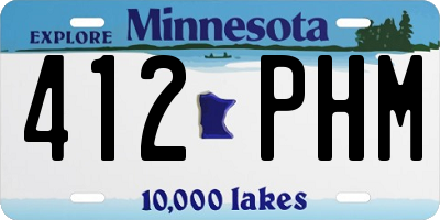 MN license plate 412PHM
