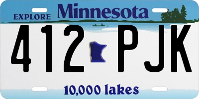 MN license plate 412PJK