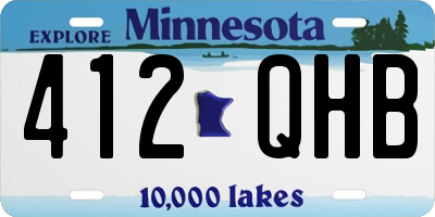 MN license plate 412QHB