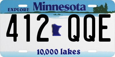 MN license plate 412QQE