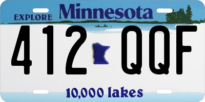 MN license plate 412QQF
