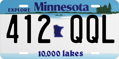 MN license plate 412QQL