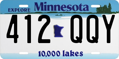 MN license plate 412QQY
