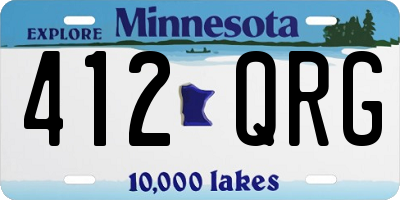 MN license plate 412QRG