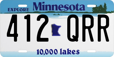 MN license plate 412QRR