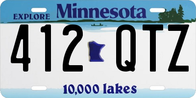 MN license plate 412QTZ