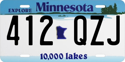MN license plate 412QZJ