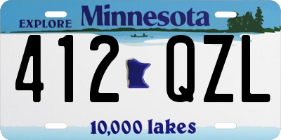 MN license plate 412QZL