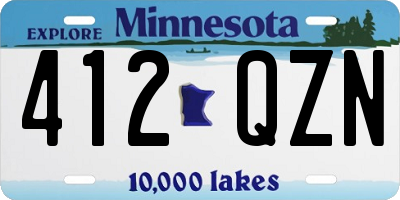 MN license plate 412QZN