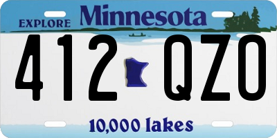 MN license plate 412QZO