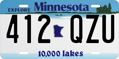 MN license plate 412QZU