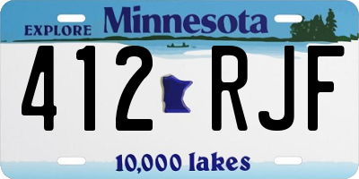 MN license plate 412RJF