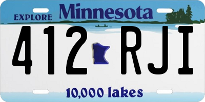 MN license plate 412RJI