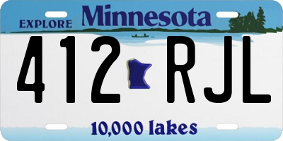 MN license plate 412RJL