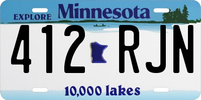 MN license plate 412RJN