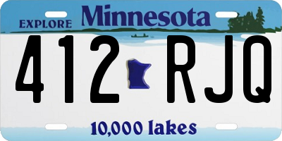 MN license plate 412RJQ