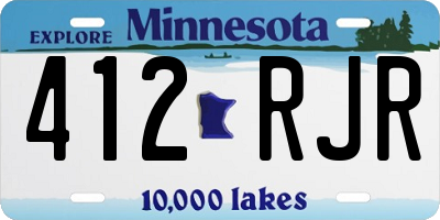 MN license plate 412RJR