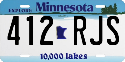MN license plate 412RJS