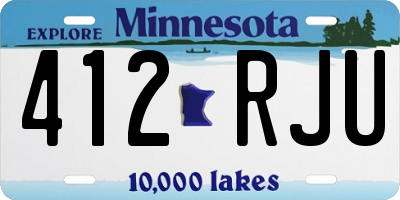 MN license plate 412RJU