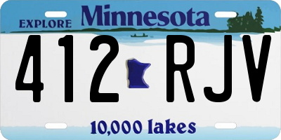 MN license plate 412RJV