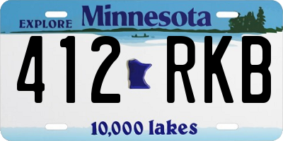 MN license plate 412RKB